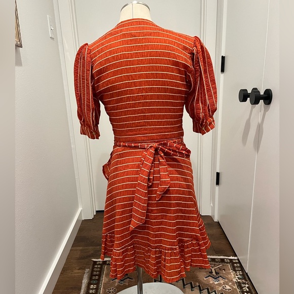 Scotch & Soda Pin Striped Crinkle Fabric Dress - Picture 8 of 11